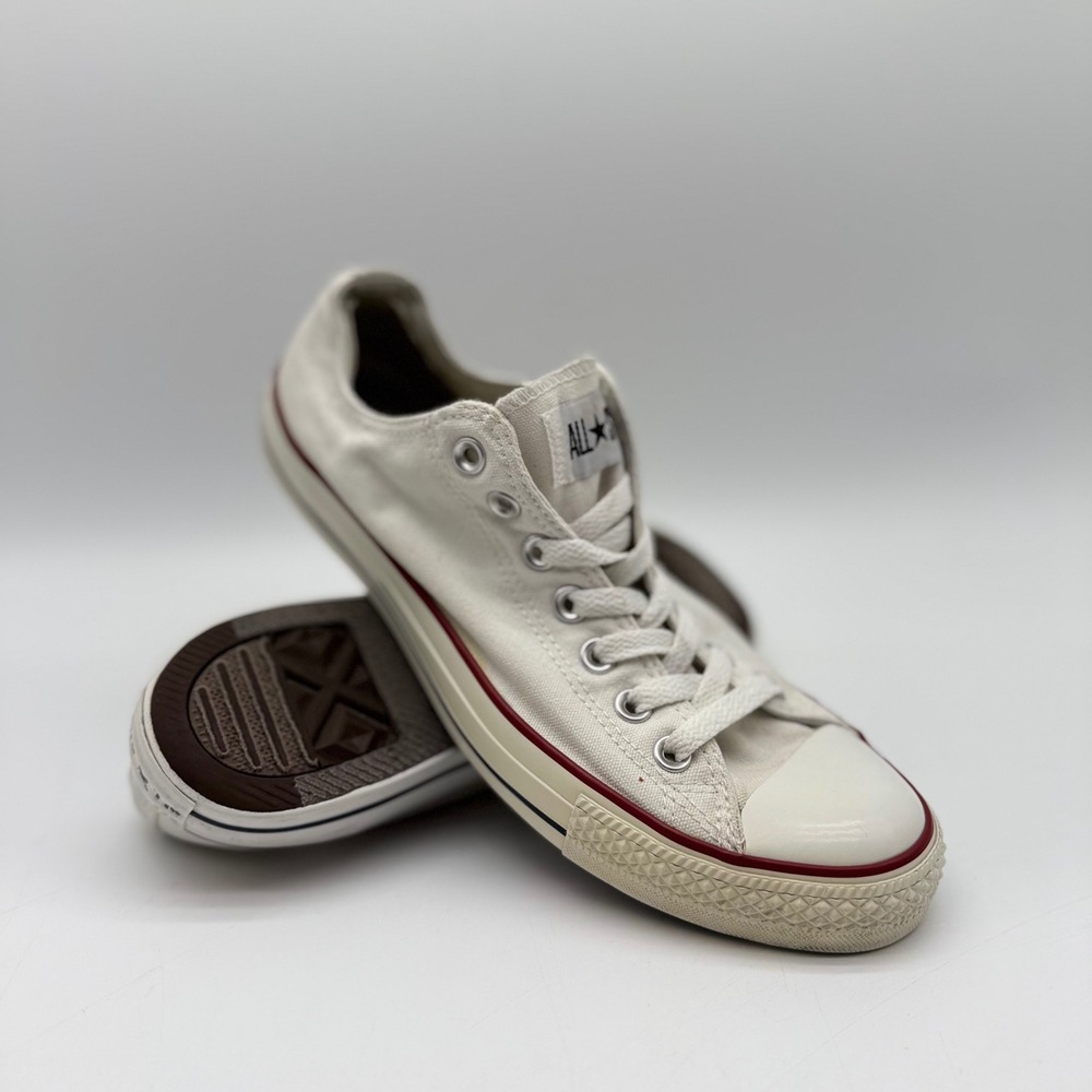 Converse Womens 10.5 Mens 8.5 Chuck Taylor All Star Low Top White Canvas M7652